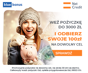 Bluebonus - Weź pożyczkę i odbierz 100 zł