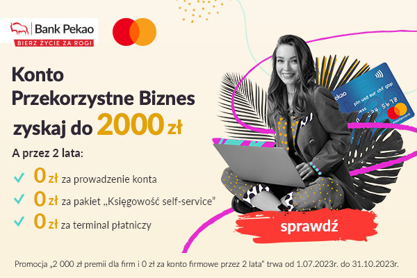 Konto Przekorzystne Biznes. Zyskaj nawet 2000 zł. SPRAWDŹ >>