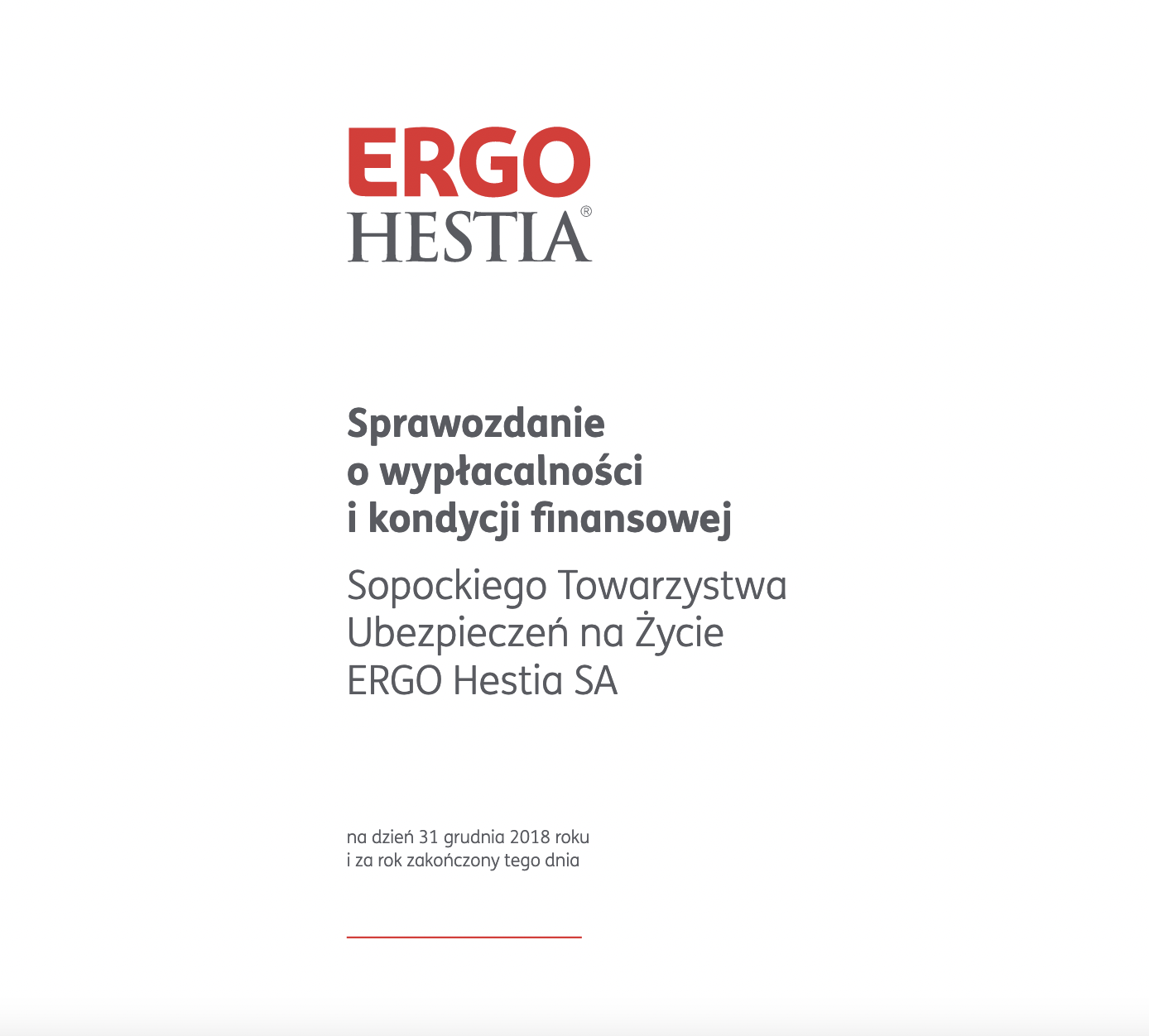 STU na Życie ERGO Hestia SA 2018