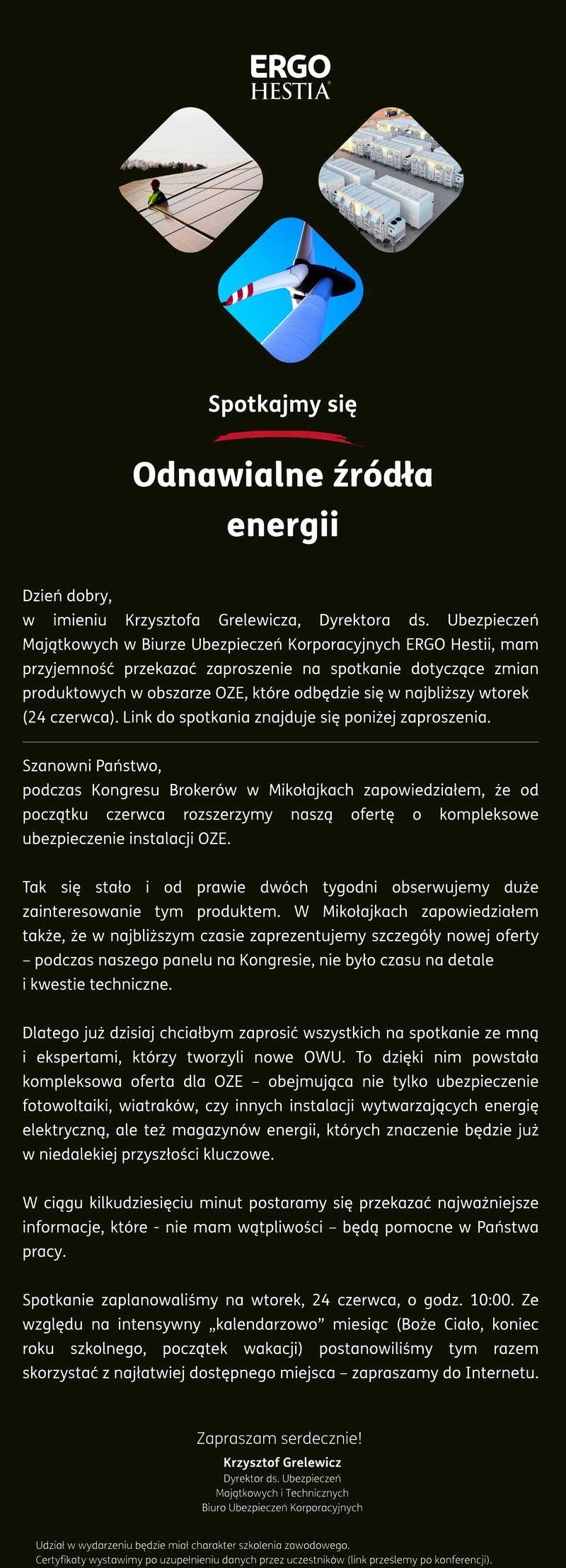 OZE zaproszenie