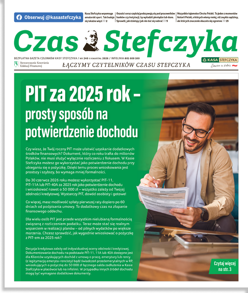Okladka Czas Stefczyka nr 240 - 2 kwartał 2026