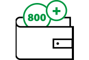 Ikona portfel 800plus