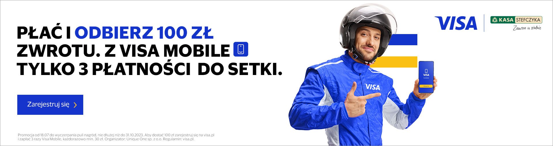 Kampania Visa Mobile 100 zł za 3 płatności - aktualność.