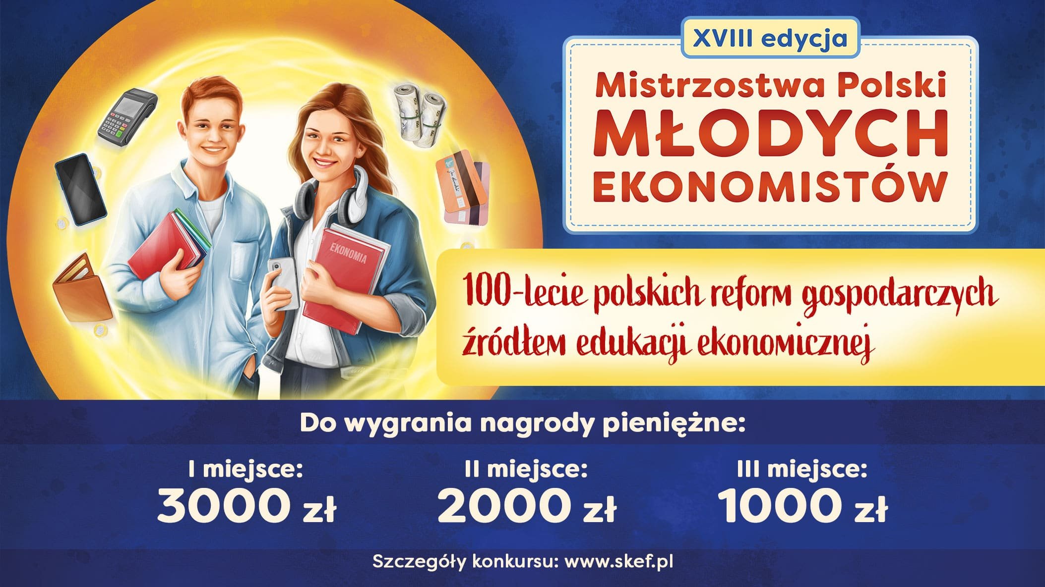Konkurs „Mistrzostwa Polski Młodych Ekonomistów”. Baner.
